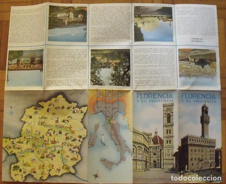 Zeitgen&ouml;ssische Karten: Mapa plano Florencia y su provincia. Ente provinciale per il turismo. Firenze. 1965. 22x11 cm.