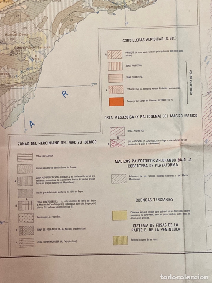 Mapas contempor&aacute;neos: GRAN MAPA TECT&Oacute;NICO DE LA PENINSULA IB&Eacute;RICA - Foto 5