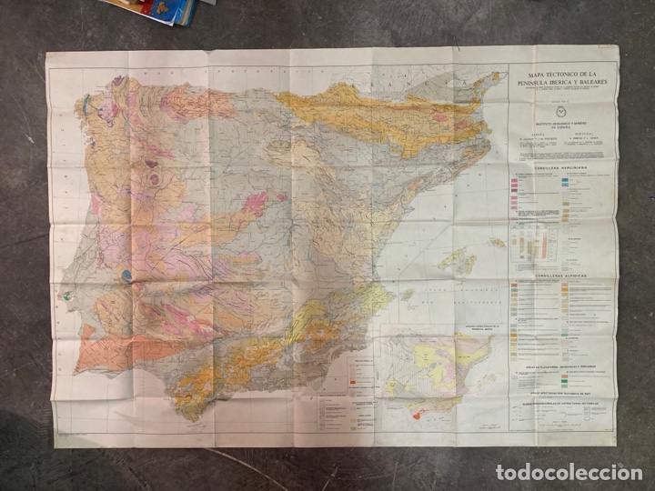 Mapas contempor&aacute;neos: GRAN MAPA TECT&Oacute;NICO DE LA PENINSULA IB&Eacute;RICA - Foto 1