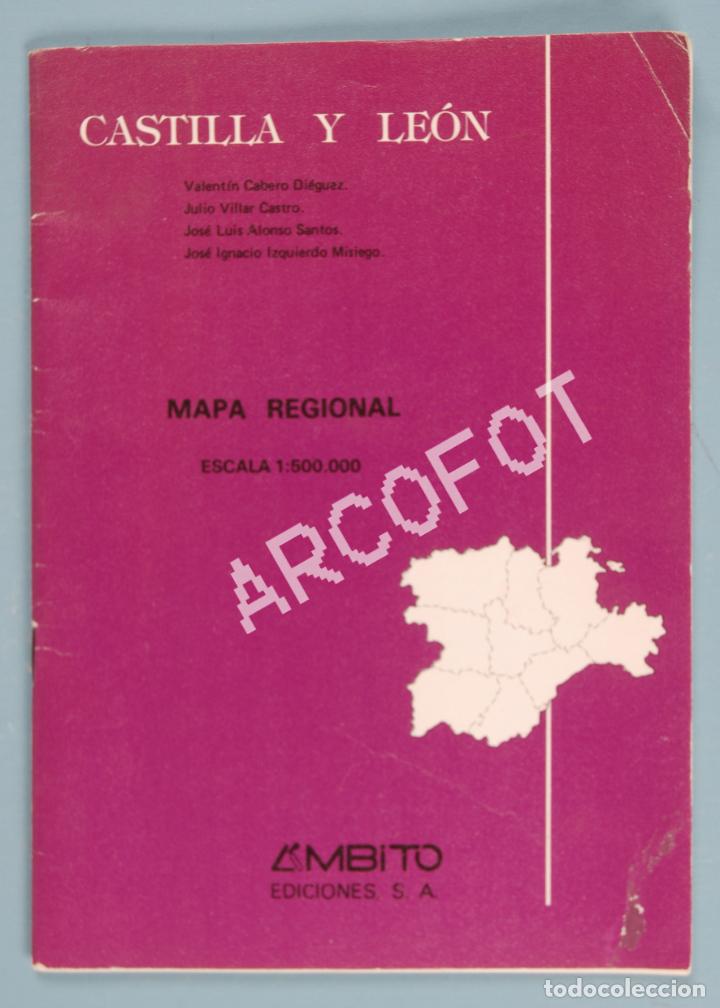 Zeitgen&ouml;ssische Karten: CASTILLA Y LE&Oacute;N - MAPA REGIONAL - ESCALA 1:500.000 - &Aacute;MBITO EDICIONES 1983