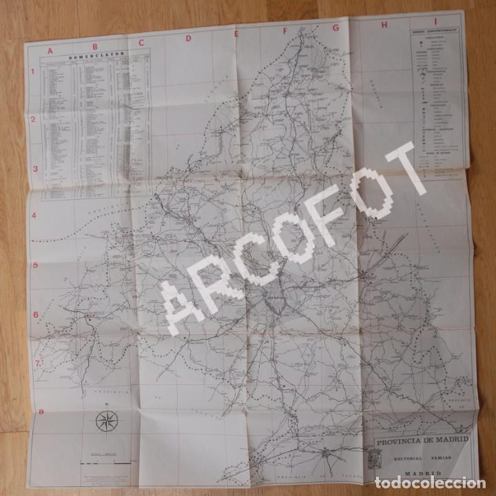 Zeitgen&ouml;ssische Karten: MAPA DE LA PROVINCIA DE MADRID - NOMENCLATOR DE POBLACIONES - EDITORIAL PAMIAS 1980