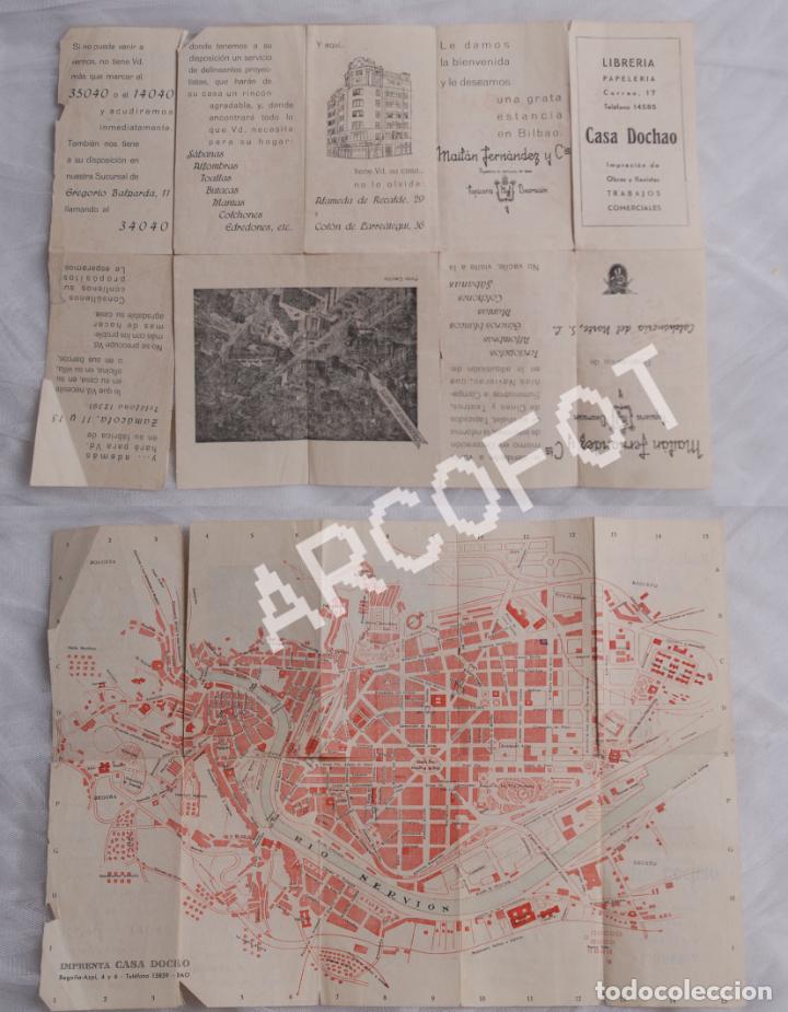 Zeitgen&ouml;ssische Karten: MAPA DE BILBAO - Con PUBLICIDAD y Foto CECILIO - IMPRENTA CASA DOCHAO
