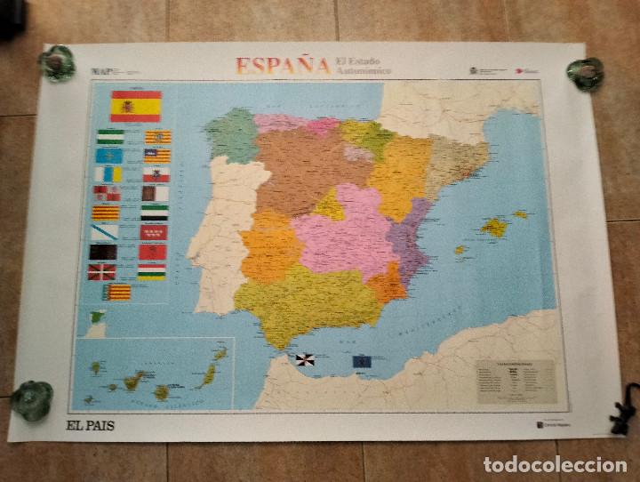 Mapas contempor&aacute;neos: mapa de Espa&ntilde;a Comunidades. 1995 - Foto 1