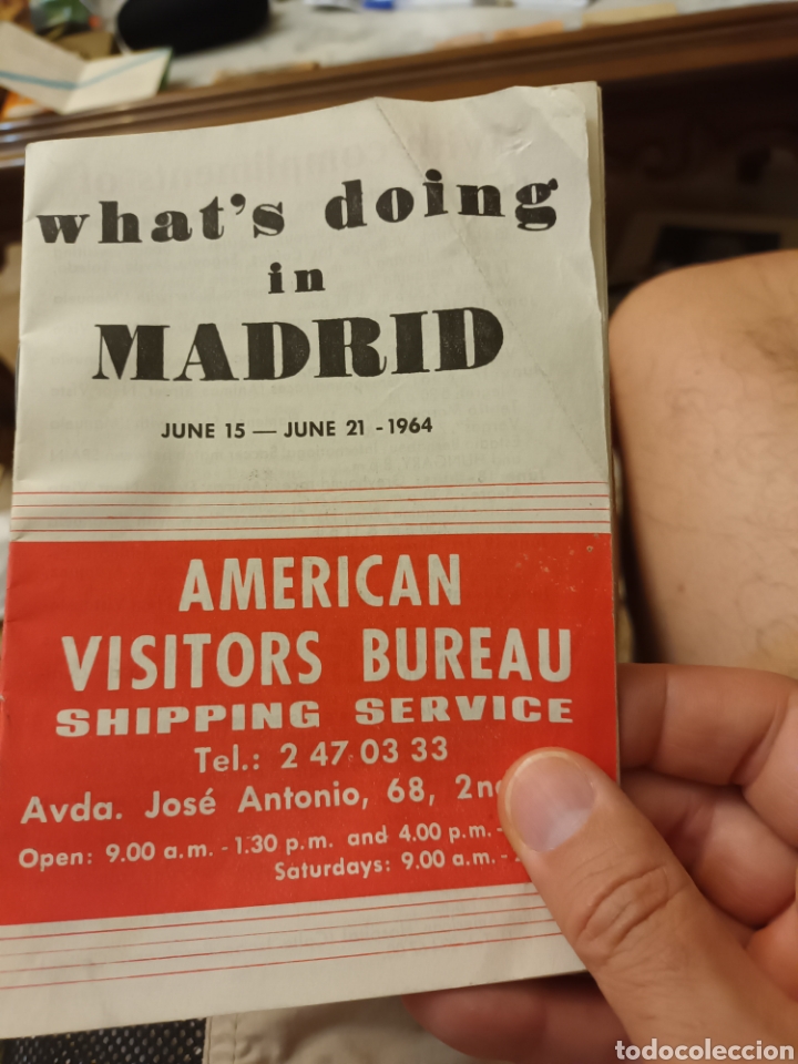Zeitgen&ouml;ssische Karten: MADRID. PLANO EN INGLES DE 1964 CON ANUNCIOS EN BLANCO Y NEGRO