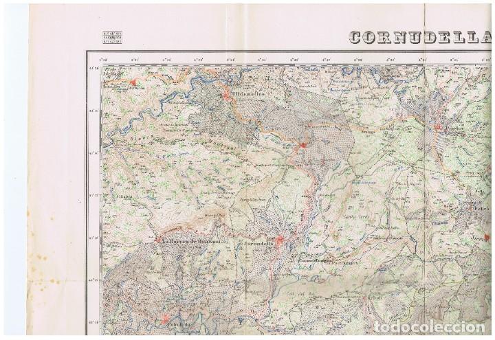 Mapas contempor&aacute;neos: MAPA DE CORNUDELLA HOJA 445 E 1:50.000 CARTOGRAF&Iacute;A MILITAR DE ESPA&Ntilde;A - 2A EDICION 1952
