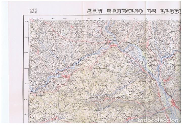 Mapas contempor&aacute;neos: MAPA DE SAN BAUDILIO DE LLOBREGAT HOJA 420 E 1:50.000 CARTOGRAF&Iacute;A MILITAR DE ESPA&Ntilde;A - 2A EDIC 1951