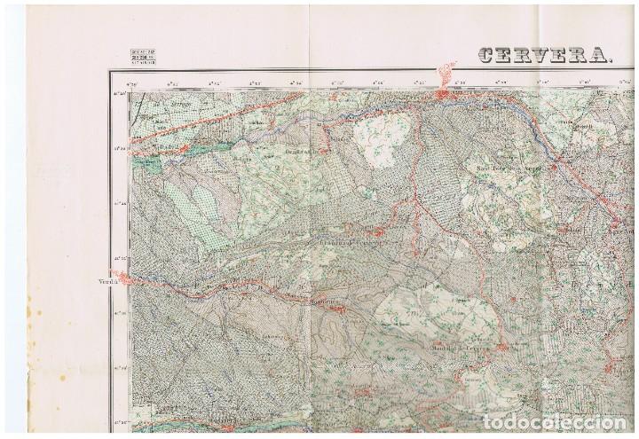 Mappe contemporanee: MAPA DE CERVERA HOJA 390 E 1:50.000 CARTOGRAF&Iacute;A MILITAR DE ESPA&Ntilde;A - 2A EDICION 1950