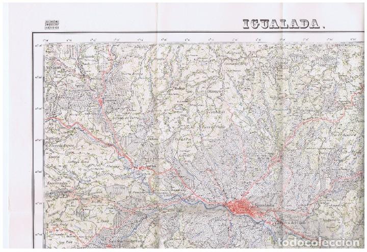Mappe contemporanee: MAPA DE IGUALADA HOJA 391 E 1:50.000 CARTOGRAF&Iacute;A MILITAR DE ESPA&Ntilde;A - 2A EDICION 1950