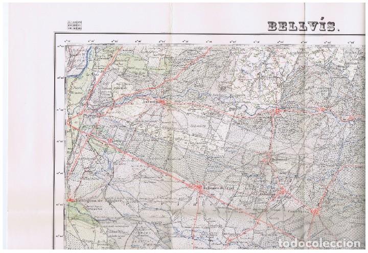 Mappe contemporanee: MAPA DE BELLVIS HOJA 360 E 1:50.000 CARTOGRAF&Iacute;A MILITAR DE ESPA&Ntilde;A - 2A EDICION 1949