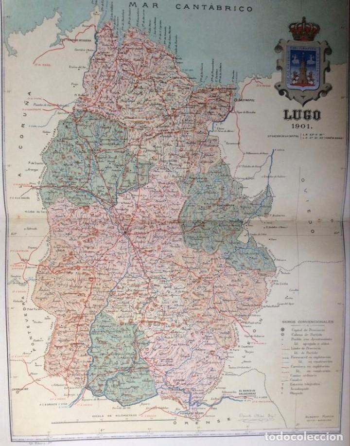 Mapas contempor&acirc;neos: MAPA PROVINCIA DE LUGO 1901 BENIRO CHIAS
