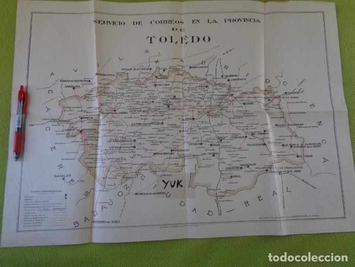 Mappe contemporanee: MAPA DEL SERVICIO DE CORREOS DE LA PROVINCIA DE TOLEDO A&Ntilde;OS 20/30 CON ESTAFETAS, CARTERIAS ...