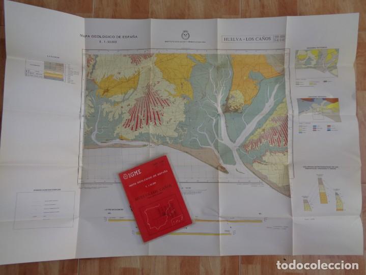 Zeitgen&ouml;ssische Karten: INSTITUTO GEOLOGICO Y MINERO DE ESPA&Ntilde;A - MAPA GEOLOGICO DE ESPA&Ntilde;A: HUELVA LOS CA&Ntilde;OS. 1&ordf; EDICION 1975