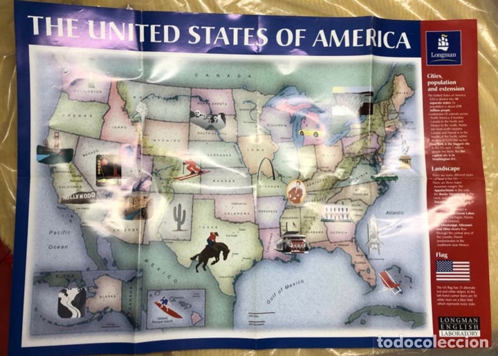 Mappe contemporanee: P&oacute;ster-Mapa did&aacute;ctico de Estados Unidos (nuevo)