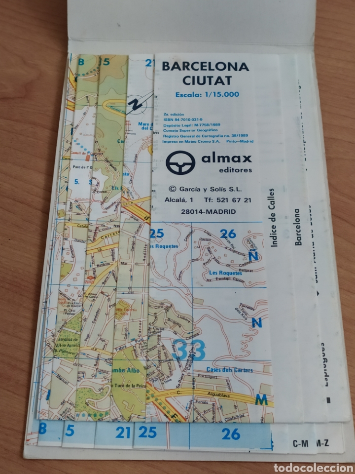 Mapas contempor&aacute;neos: Mapa Barcelona - Ed. Almax 1989 - Foto 2