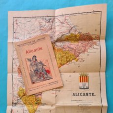 Cartes géographiques contemporaines: ANTIGUO MAPA DE ALICANTE - BENITO CHIAS - ENTELADO CON SU FOLLETO DE DATOS DE LA PROVINCIA. Lote 360196135