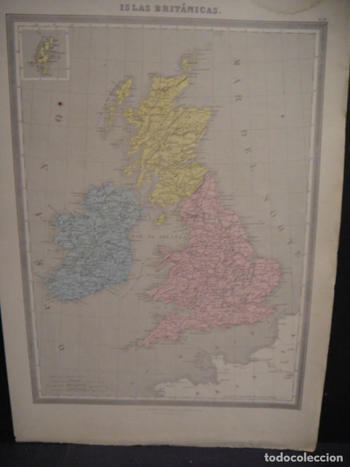 Mapas contempor&acirc;neos: mapa de las islas britanicas - mapa dufour - l.turgis , editeur