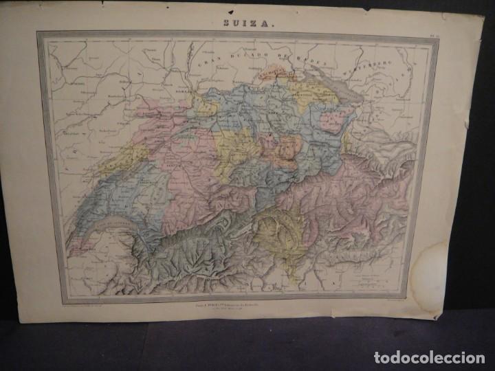 Mapas contempor&acirc;neos: mapa de suiza - mapa dufour - l.turgis , editeur