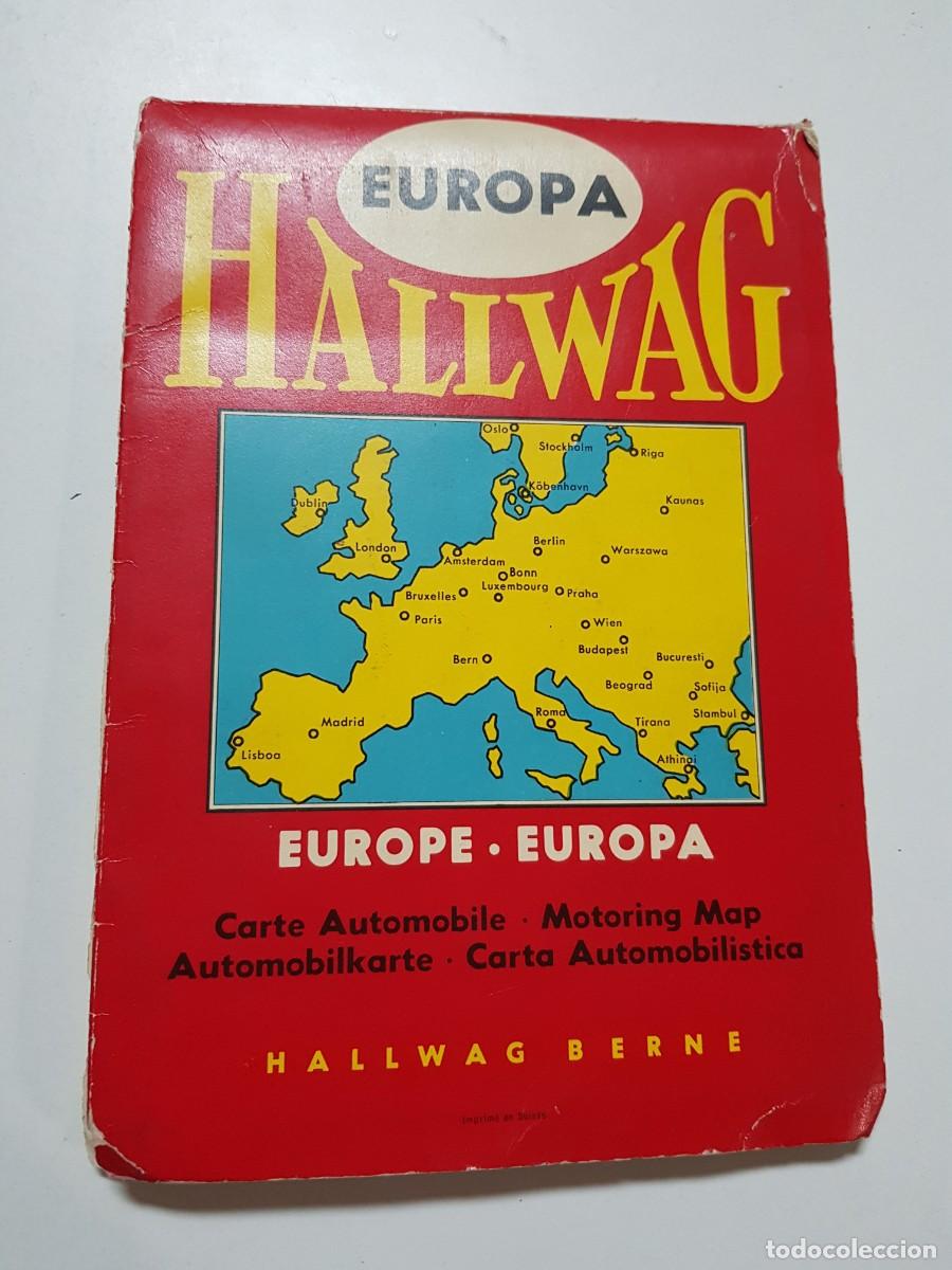 Zeitgen&ouml;ssische Karten: CARTA AUTOMOVILISTICA EUROPA HALLWAG. CARRETERAS