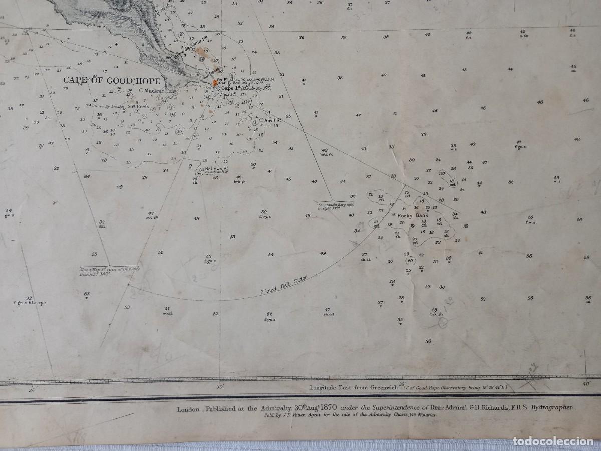 carta nautica costa de africa, desde cabo san v - Comprar Linhas de  navegação e cartas náuticas antigas no todocoleccion