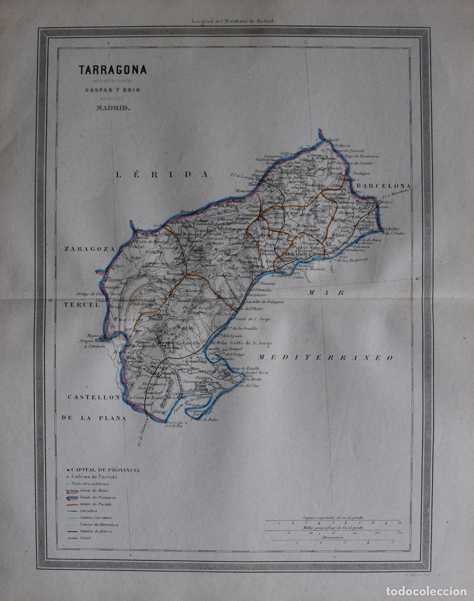 Zeitgen&ouml;ssische Karten: MAPA DE TARRAGONA (1864- Mart&iacute;n FERREIRO y PERALTA)
