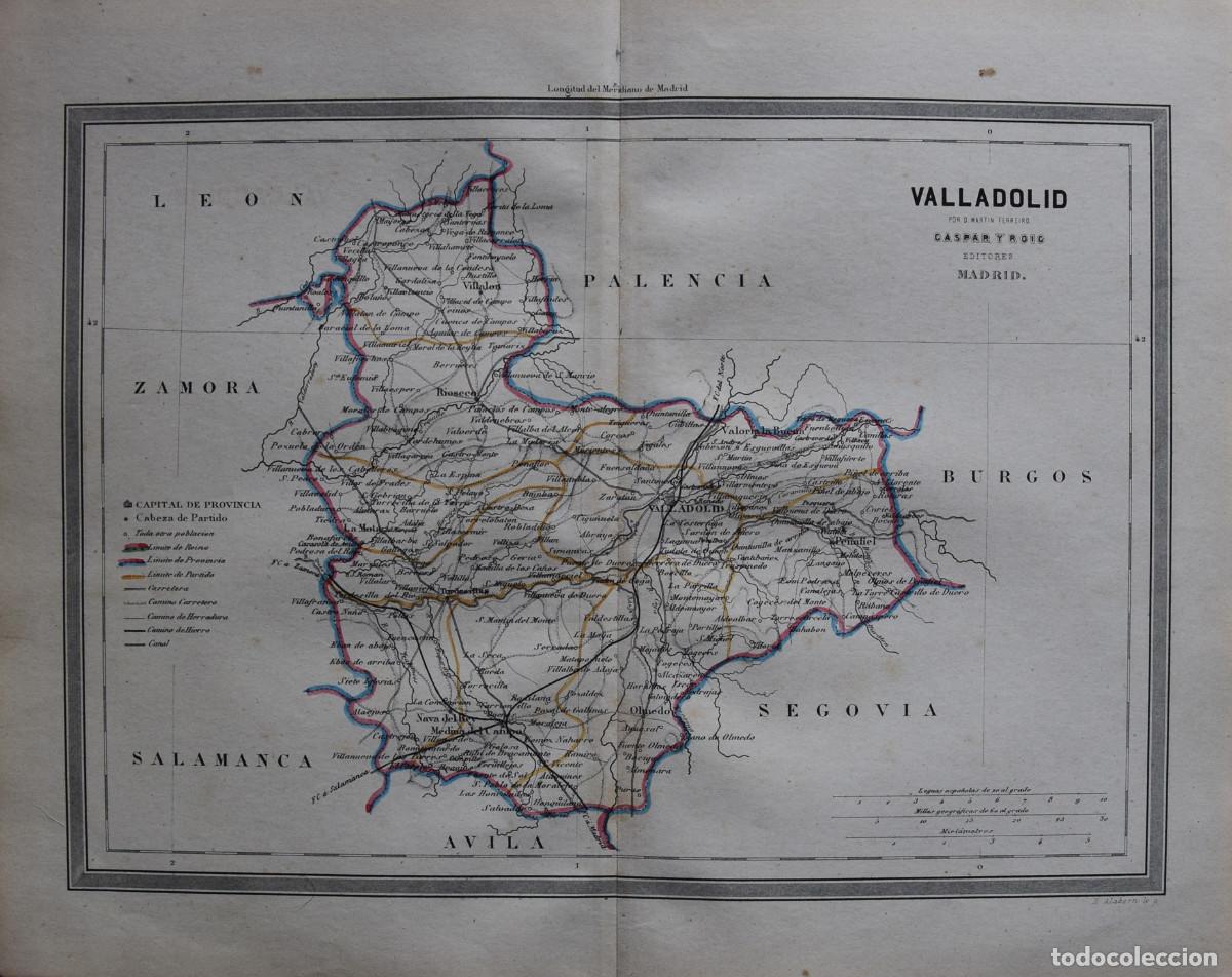 Zeitgen&ouml;ssische Karten: MAPA DE VALLADOLID (1864- Mart&iacute;n FERREIRO y PERALTA)