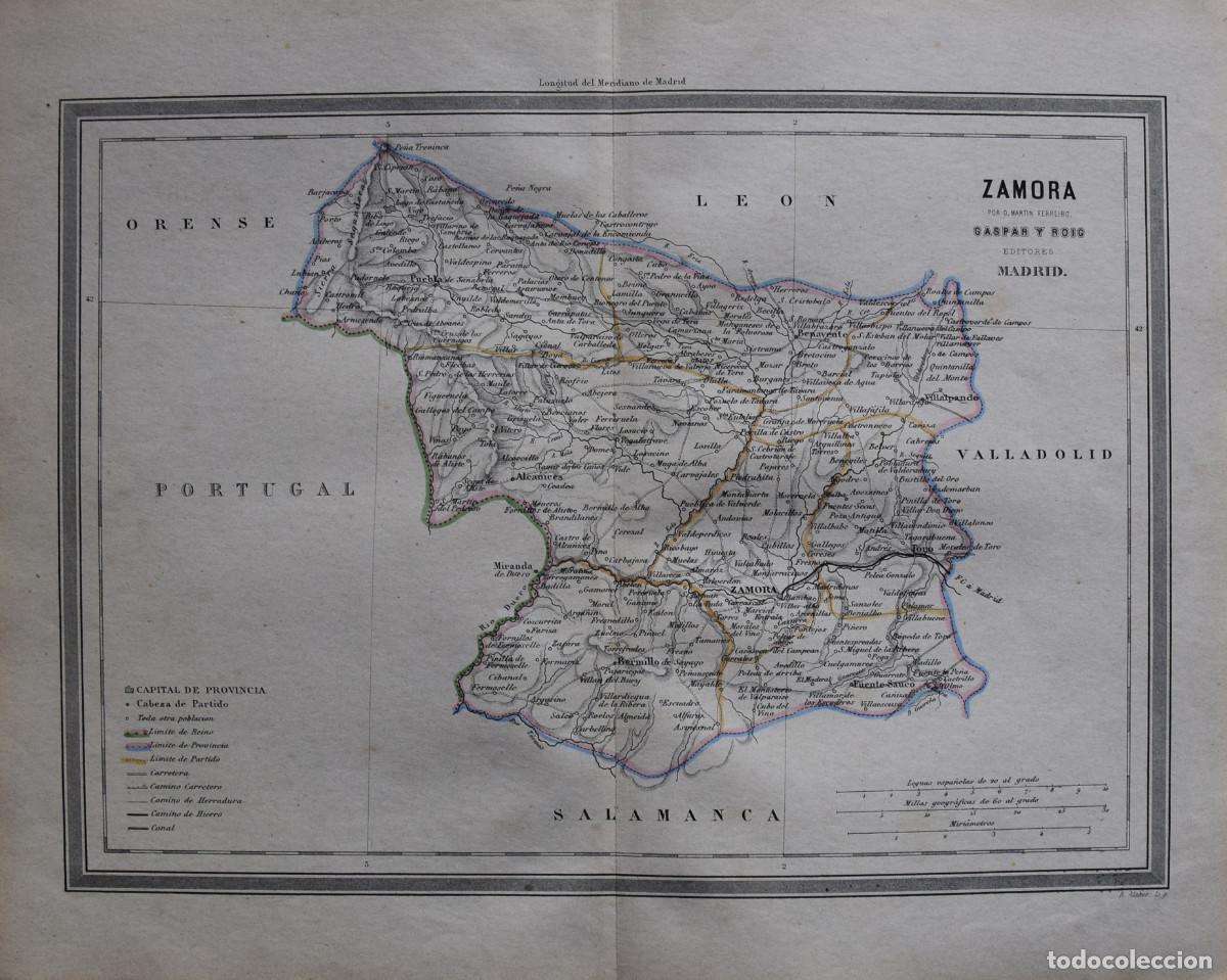 Zeitgen&ouml;ssische Karten: MAPA DE ZAMORA (1864- Mart&iacute;n FERREIRO y PERALTA)