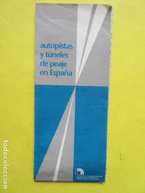 Mapas contempor&acirc;neos: MAPA PLANO AUTOPISTAS Y TUNELES DE ASETA 1&ordm; EDICION JUNIO 1997