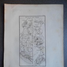 Mapas contemporáneos: CÁDIZ A MÉRIDA, MAPA AÑO 1827, GRABADO AL COBRE TAMAÑO FOLIO, GRAN DETALLE. A. LABORDE. Lote 374913349