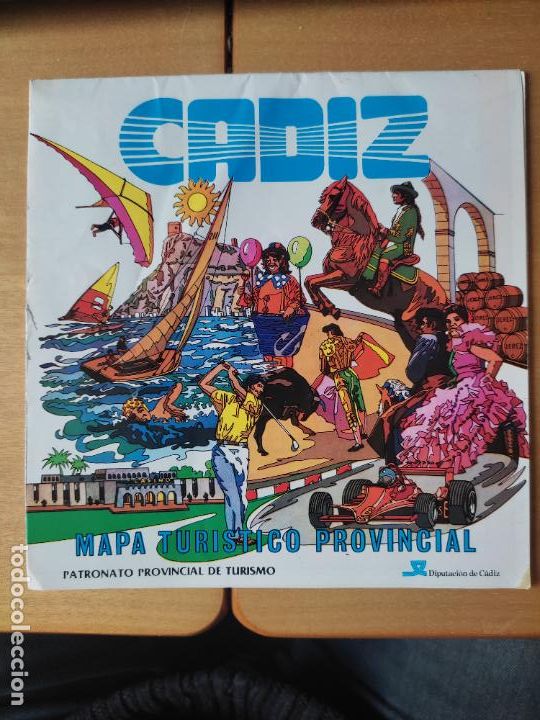 Mapas contempor&aacute;neos: CADIZ MAPA PROVINCIAL 1986 50 X 34,5 CM DIPUTACION PROVINCIAL PLEGADO