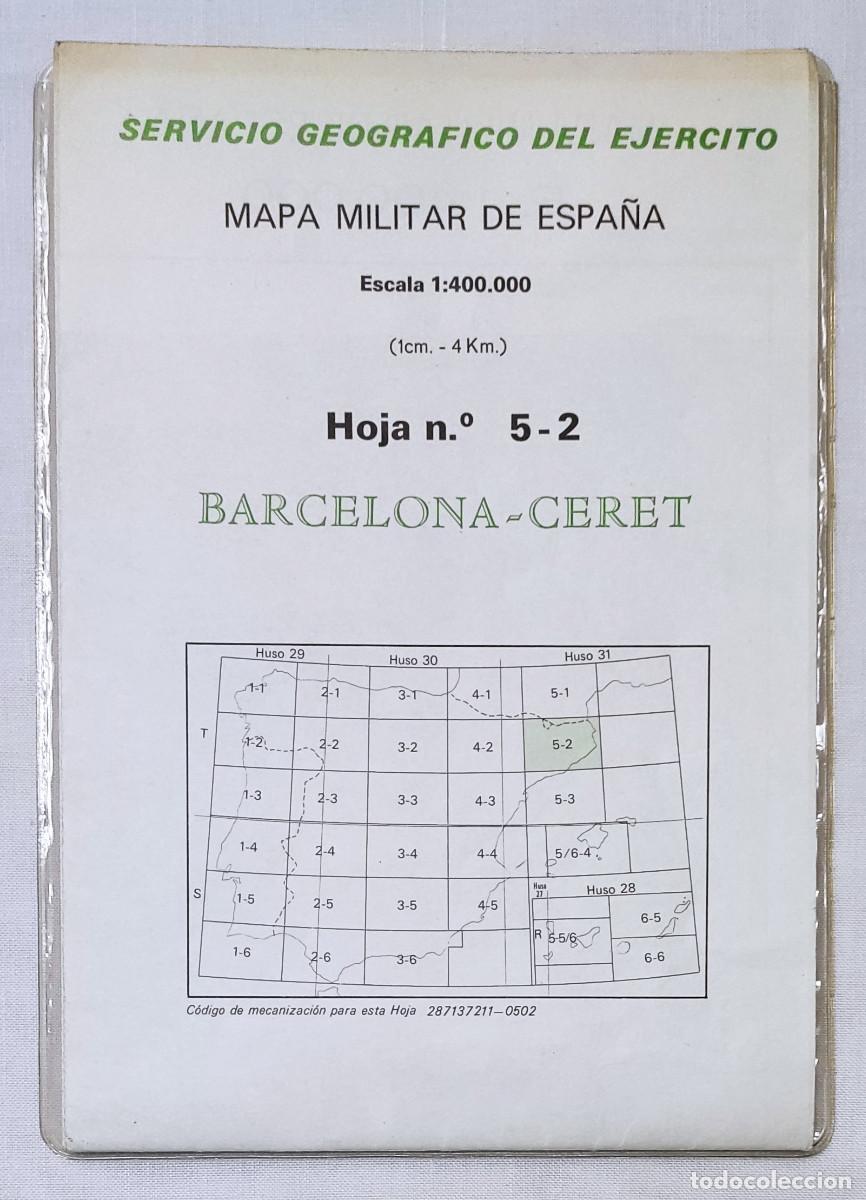 Mapas contempor&aacute;neos: MAPA MILITAR DE ESPA&Ntilde;A, HOJA 5-2. BARCELONA &ndash; CERET.