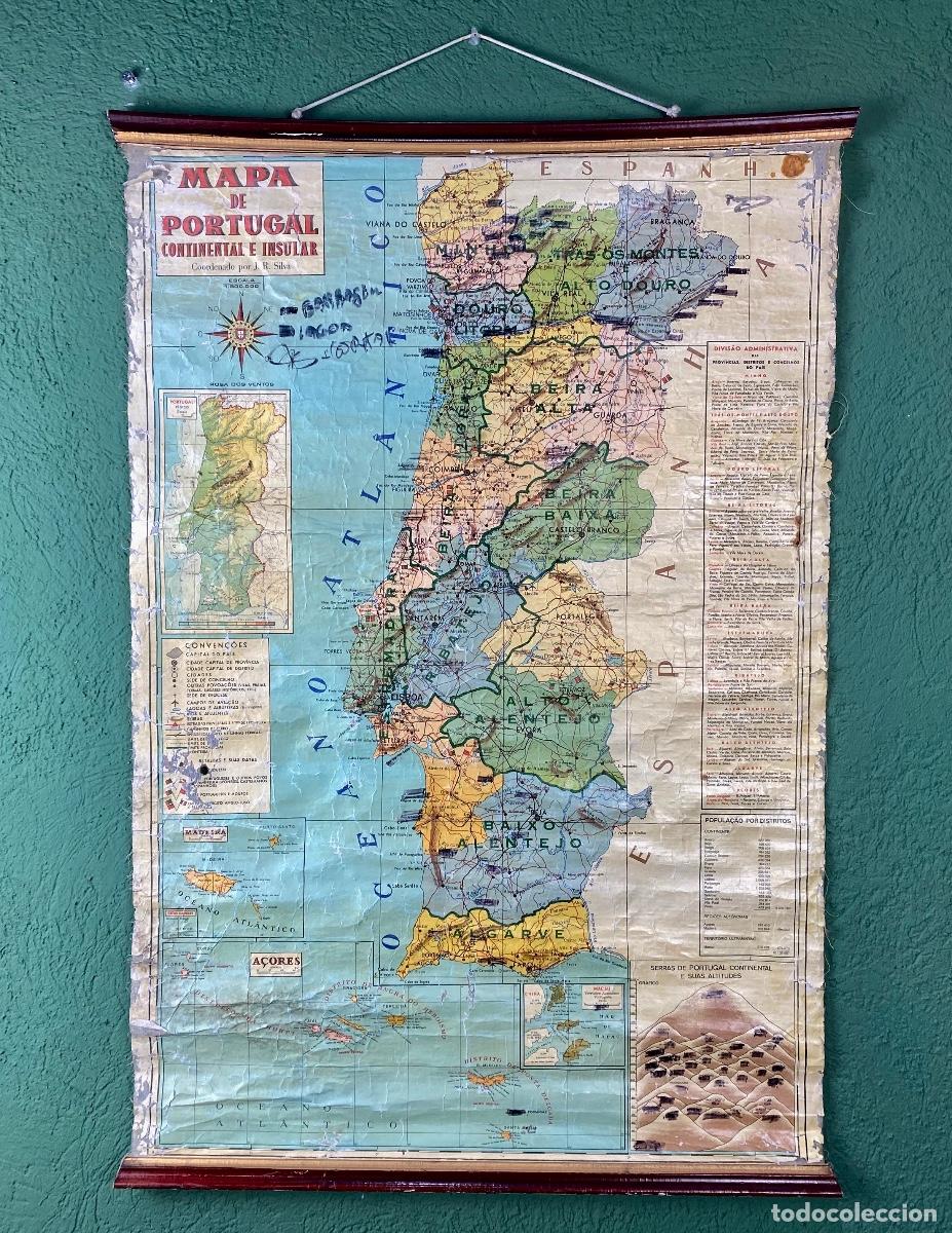 Mapa de Portugal para impressão e coloração on-line