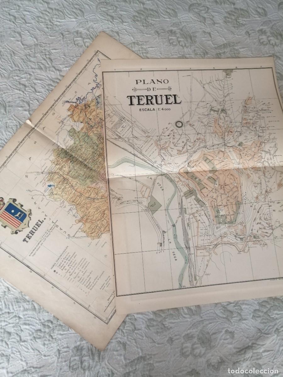 Mapas contempor&aacute;neos: MAPAS ORIGINALES 1901 Y 1913. PROVINCIA DE TERUEL + PLANO CIUDAD DE TERUEL. BENITO CH&Iacute;AS.