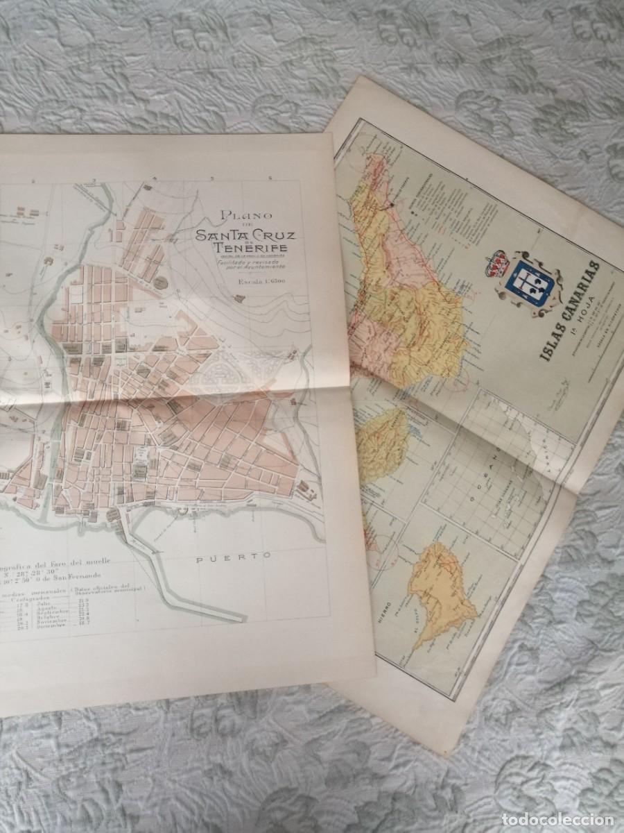 Mapas contempor&aacute;neos: MAPAS ORIGINALES 1901 Y 1913. PROVINCIA DE TENERIFE + PLANO CIUDAD DE STA. CRUZ. BENITO CH&Iacute;AS.