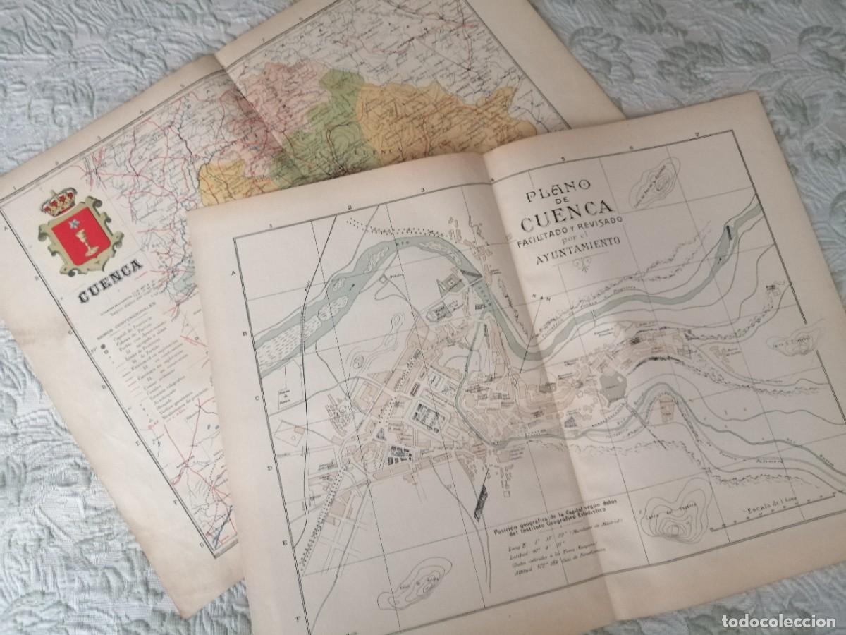 Mapas contempor&aacute;neos: MAPAS ORIGINALES 1901 Y 1913. PROVINCIA DE CUENCA + PLANO CIUDAD DE CUENCA. BENITO CH&Iacute;AS.
