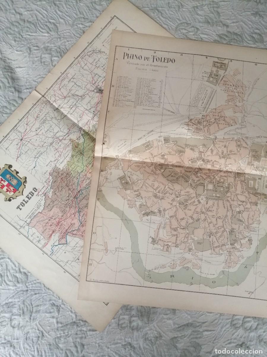 Mapas contempor&aacute;neos: MAPAS ORIGINALES 1901 Y 1913. PROVINCIA DE TOLEDO + PLANO CIUDAD DE TOLEDO. BENITO CH&Iacute;AS.