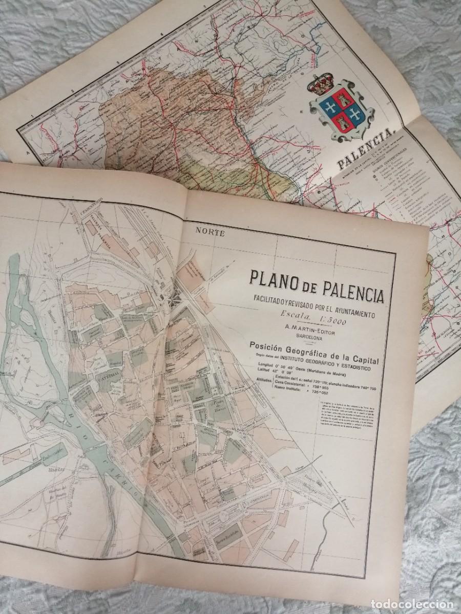 Mapas contempor&aacute;neos: MAPAS ORIGINALES 1901 Y 1913. PROVINCIA DE PALENCIA + PLANO CIUDAD DE PALENCIA. BENITO CH&Iacute;AS.
