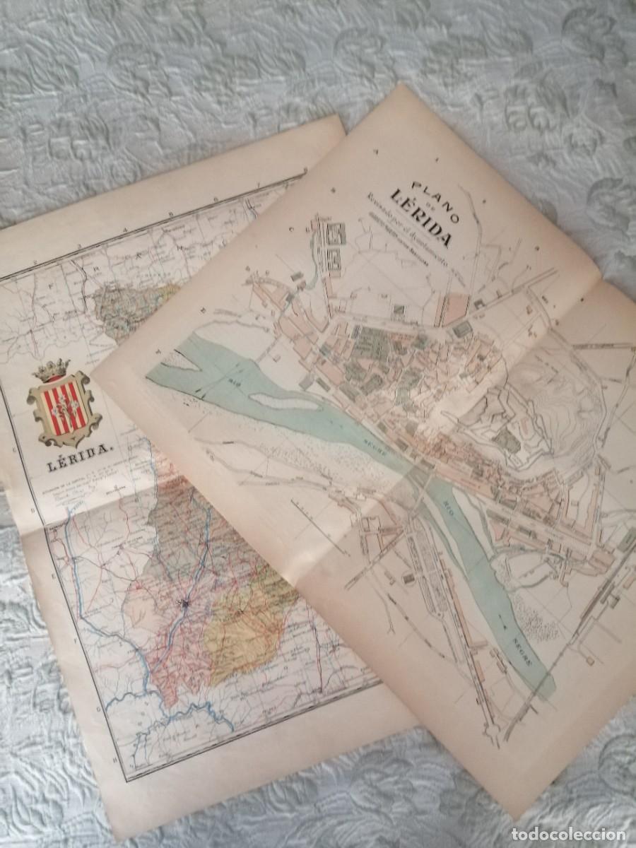 Mapas contempor&aacute;neos: MAPAS ORIGINALES 1901 Y 1913. PROVINCIA DE LLEIDA + PLANO CIUDAD DE LLEIDA. BENITO CH&Iacute;AS.