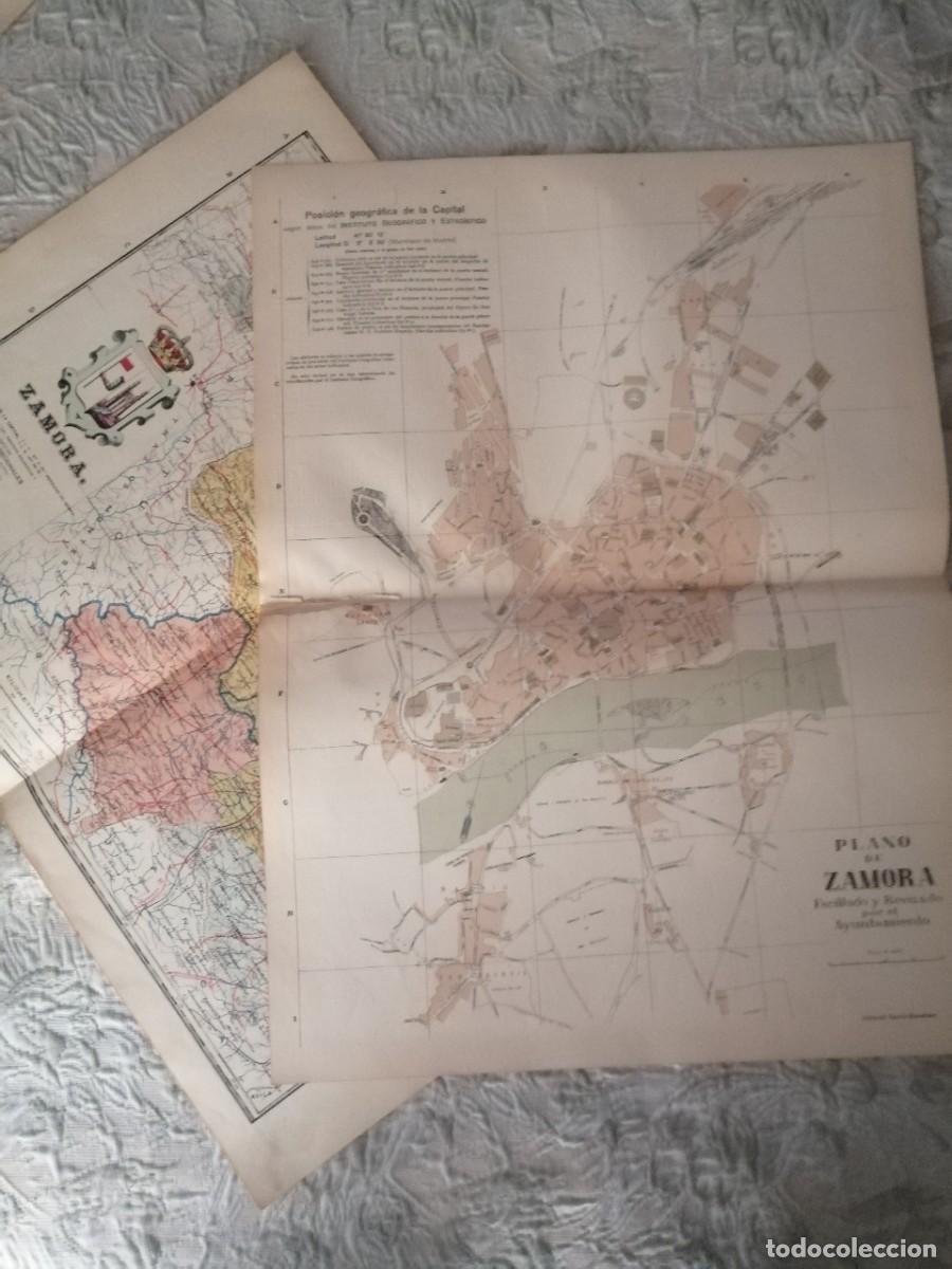 Mapas contempor&aacute;neos: MAPAS ORIGINALES 1901 Y 1913. PROVINCIA DE ZAMORA + PLANO CIUDAD DE ZAMORA . BENITO CH&Iacute;AS.