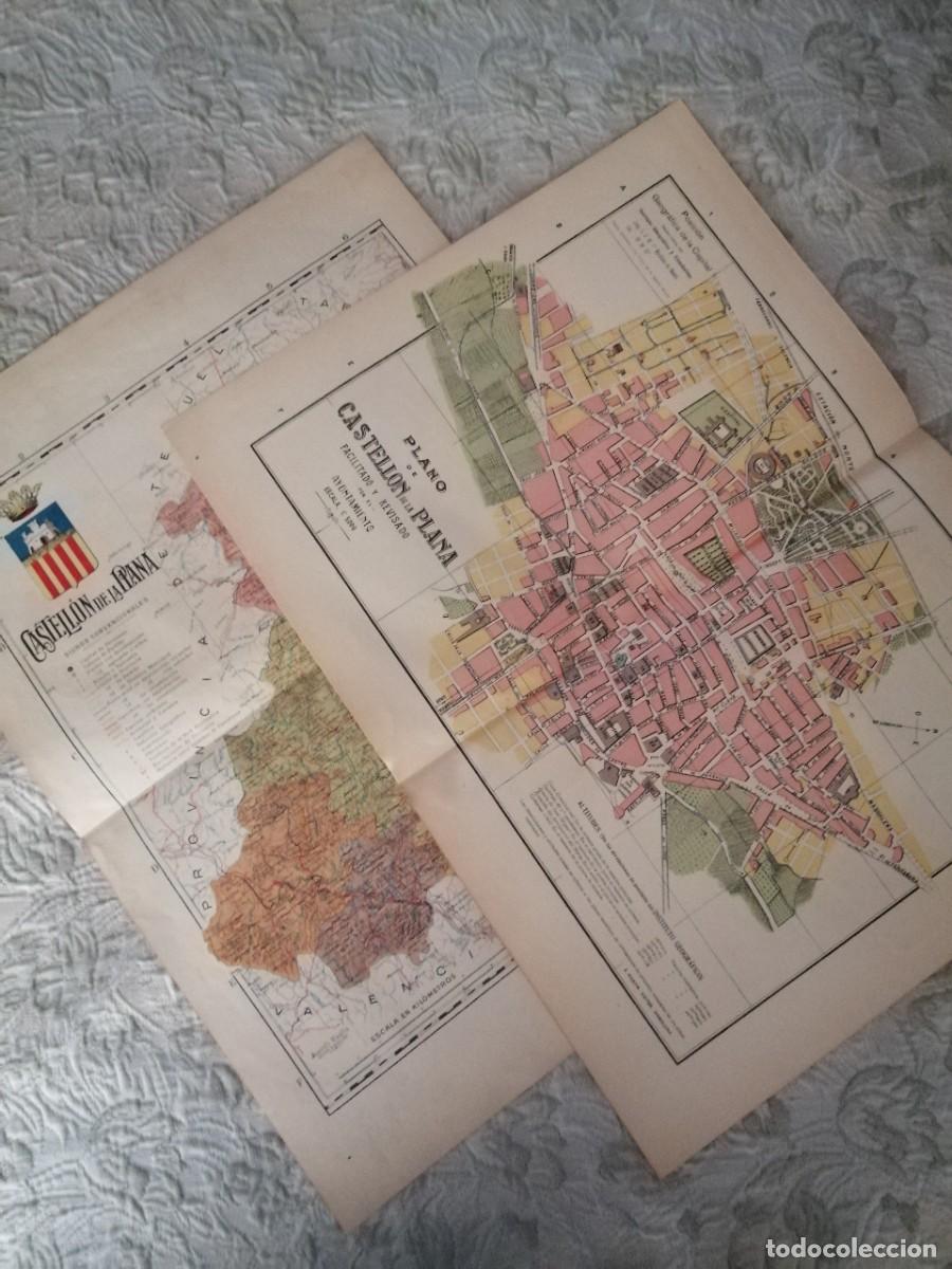 Mapas contempor&aacute;neos: MAPAS ORIGINALES 1901 Y 1913. PROVINCIA DE CASTELL&Oacute;N + PLANO CIUDAD DE CASTELL&Oacute;N . BENITO CH&Iacute;AS.