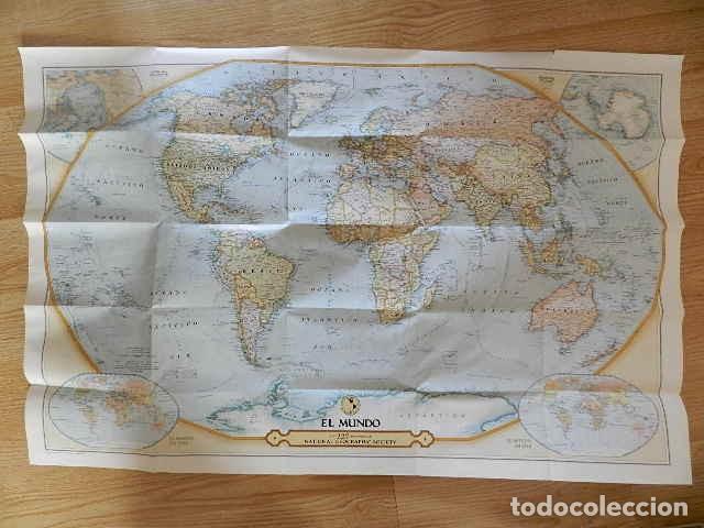 Mapas contempor&acirc;neos: Mapa El mundo en el 125 aniversario de National Geographic society El mundo en 1888 Magazine