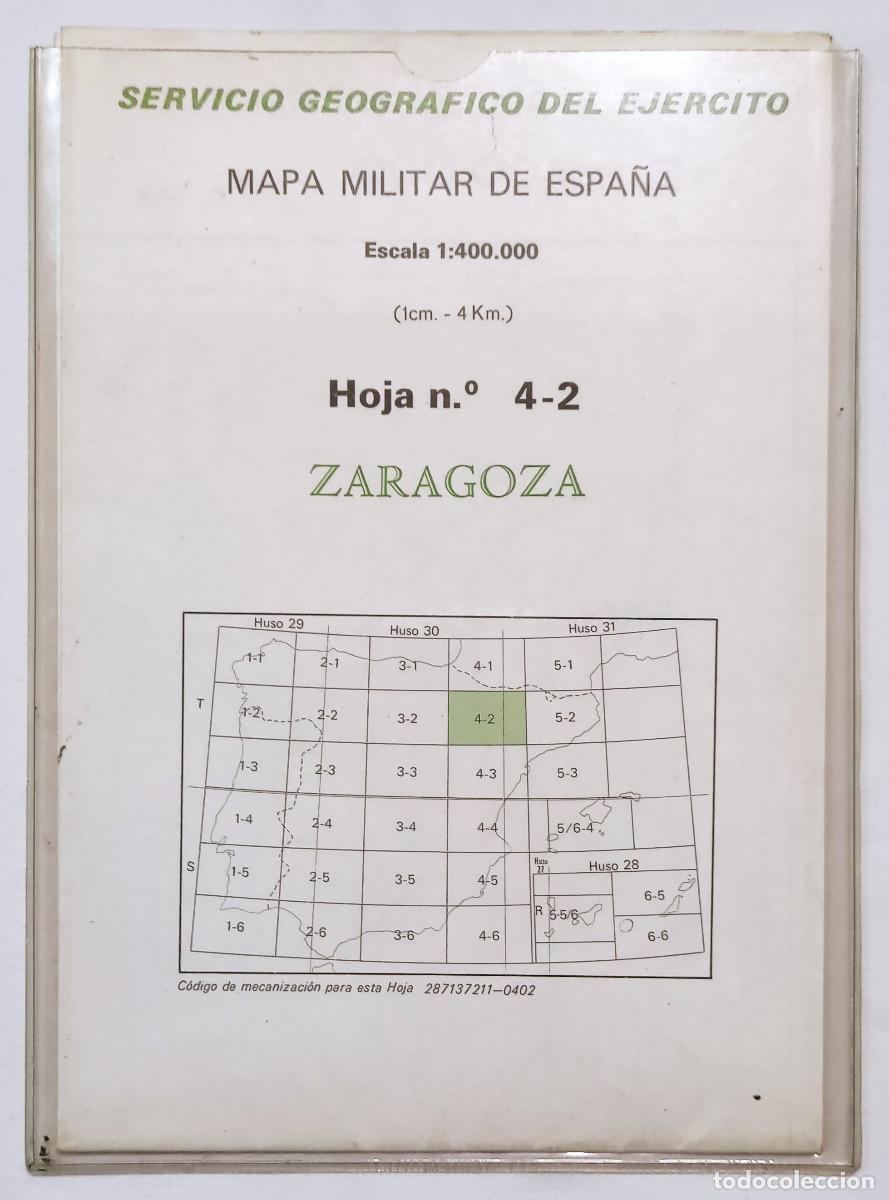 Mapas contempor&acirc;neos: MAPA MILITAR DE ESPA&Ntilde;A, HOJA 4-2. ZARAGOZA.