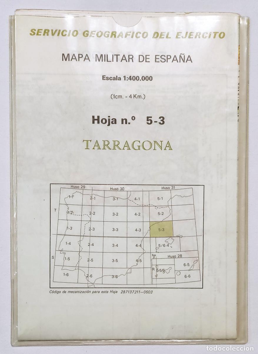 Mapas contempor&acirc;neos: MAPA MILITAR DE ESPA&Ntilde;A, HOJA 5-3. TARRAGONA.
