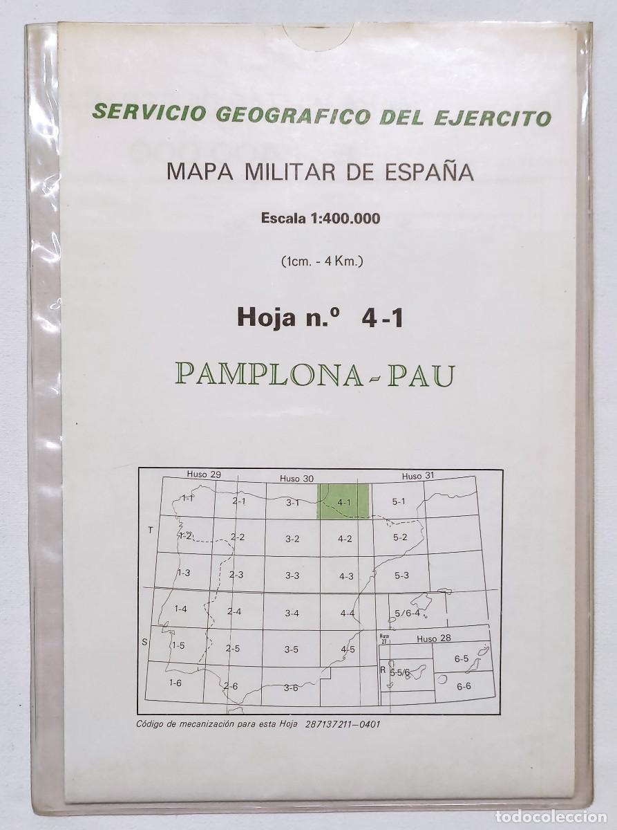 Mapas contempor&acirc;neos: MAPA MILITAR DE ESPA&Ntilde;A, HOJA 4-1. PAMPLONA - PAU.