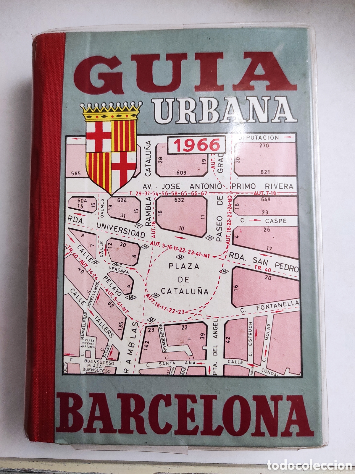 Mapas contempor&acirc;neos: GUIA URBANA BARCELONA 1966