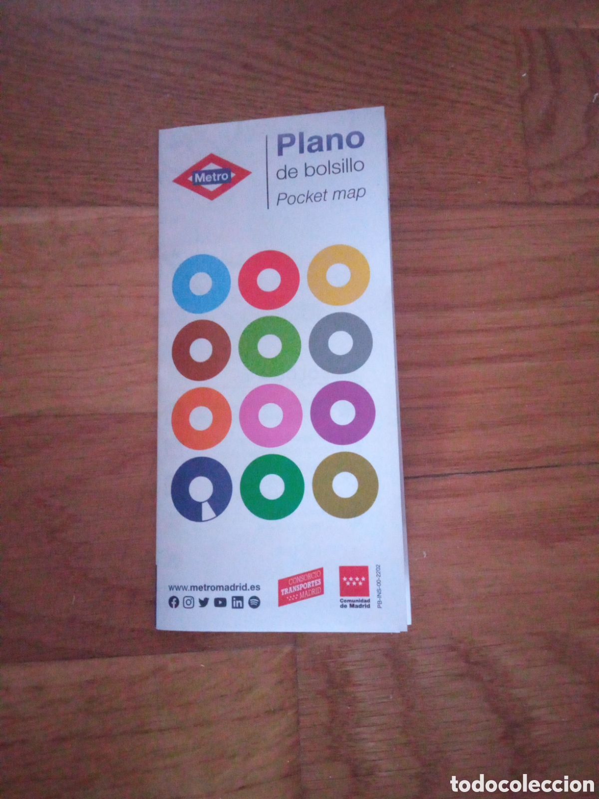 Mapas contempor&aacute;neos: Plano de bolsillo metro Madrid - Foto 1