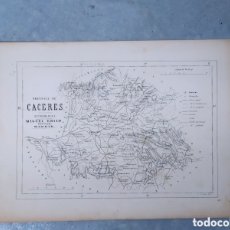 Mapas contemporáneos: PROVINCIA DE CÁCERES - EXTREMADURA - CIRCA 1876 - ED. MIGUEL GRILLO - INFRECUENTE