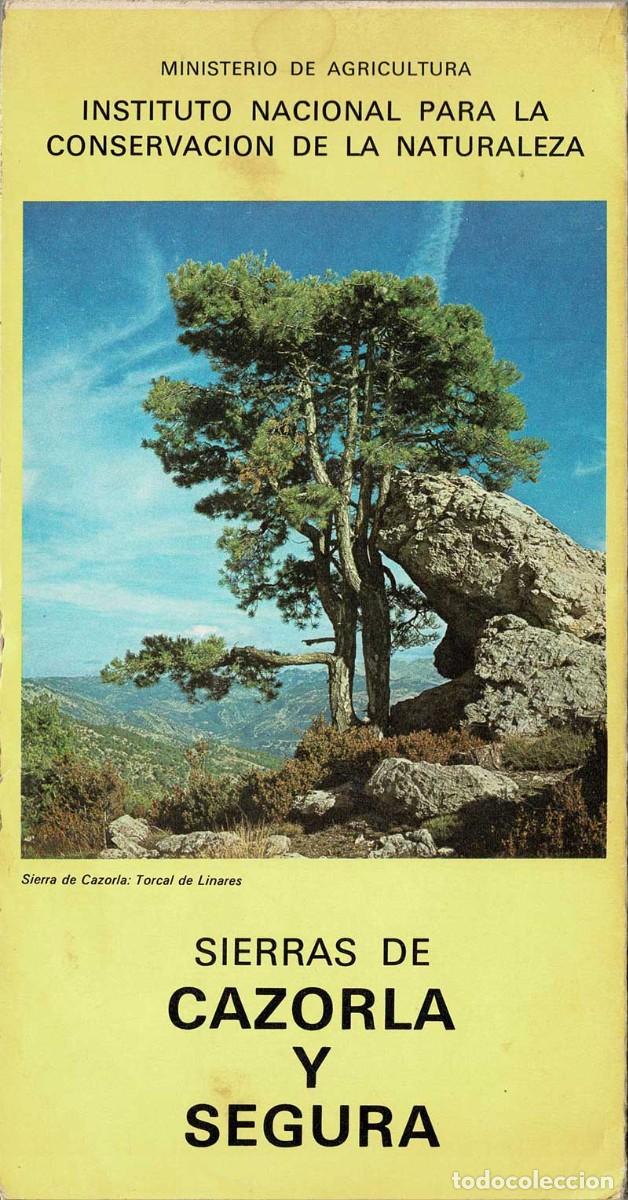 Mapas contempor&acirc;neos: Sierras de Cazorla y Segura. Folleto descriptivo. Mapa escala 1:100.000