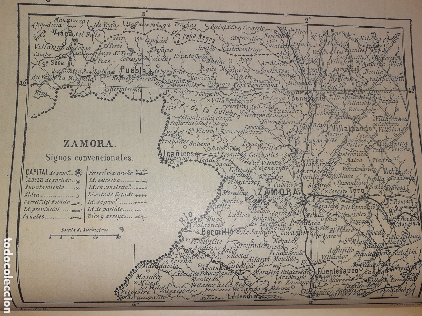 Mapas contempor&aacute;neos: ANTIGUO MAPA DE ZAMORA. 1913. DIBUJADO POR NORIEGA, IMPRESO POR LAPORTA. 25 X 20 CM