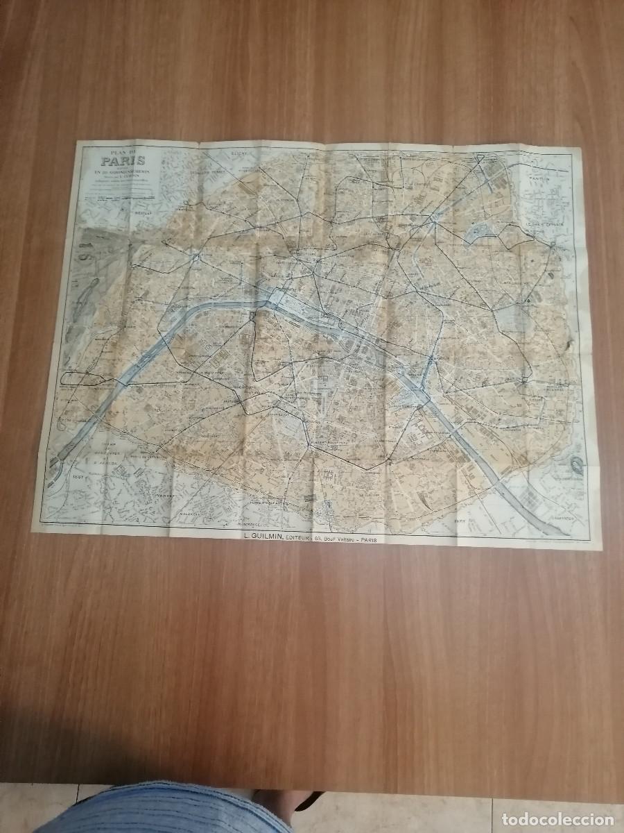 Mapas contempor&acirc;neos: PLAN DE PARIS DIVISE EN ARRONDISSEMENTA DRESSE PAR L. GUILMIN EDITEUR