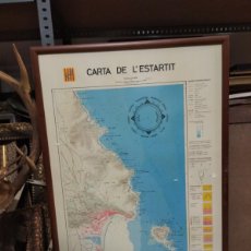 Mapas contemporáneos: ANTIGUA CARTA NAUTICA DE L'ESTARTIT 1986, SE PUEDE ENVIAR SIN MARCO NI CRISTAL. Lote 389032784